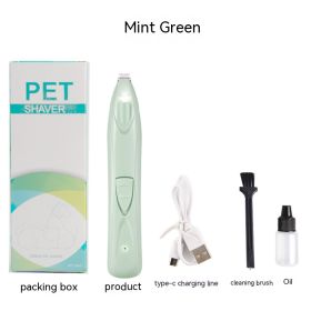 Electric Hair Clipper Dogs And Cats Special Electric Hair Trimmer (Option: Green With Light)