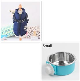 Waterproof Dog Clothes Winter Dog Coat With Harness Warm Pet Clothing Big Dog Jacket Chihuahua Labrador Coat Costume (Option: Blue-XXL)