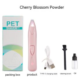 Electric Hair Clipper Dogs And Cats Special Electric Hair Trimmer (Option: Pink With Light)