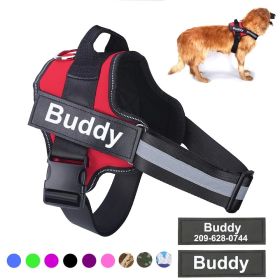 Personalized Dog Harness NO PULL Reflective Breathable Adjustable Pet Harness Vest For Small Large Dog Custom Patch Pet Supplies (size: Baby1)