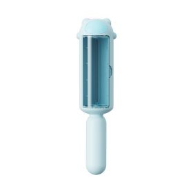 Ai Wo Pet Hair Brusher, Electrostatic Adsorption Hair Sticker, Clothes, Bed Sheets, Hair Removal Pet Products, Wholesale of One Piece (colour: Little Bear Electrostatic Brush - Blue)