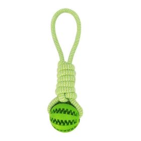 Pet Tooth Cleaning Bite Resistant Toy Ball for Pet Dogs Puppy (Color: Green)