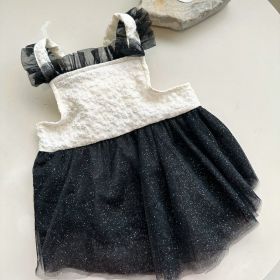 Pomeranian Small Dog Jarre Aero Bull Dress (Option: Black And White-FB)